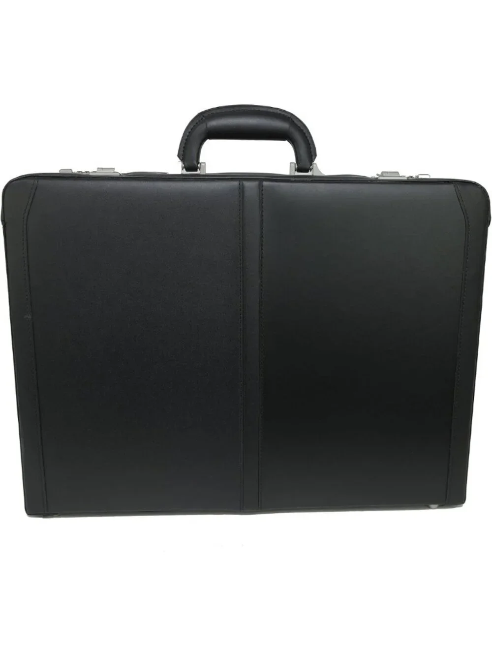 Expandable Genuine Leather Briefcase for Men | Dual Lock Attache Business Bag